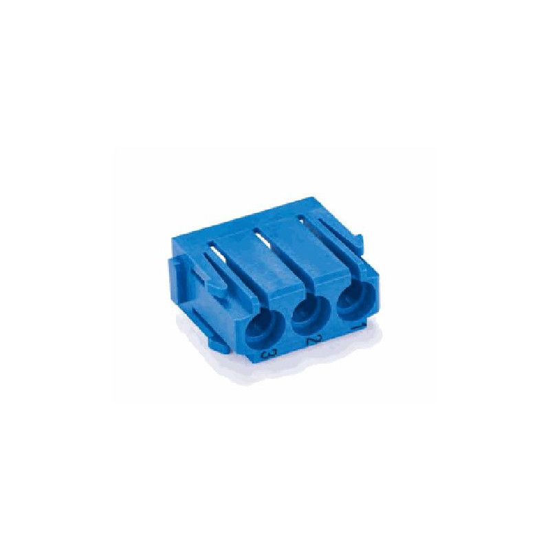 Insert modulaire peumatique, 3 pin, Polycarbonate 